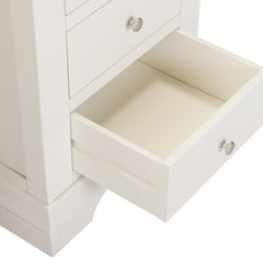 Bordeaux 3 Drawer Dressing Table Set - Ivory/Oat Fabric