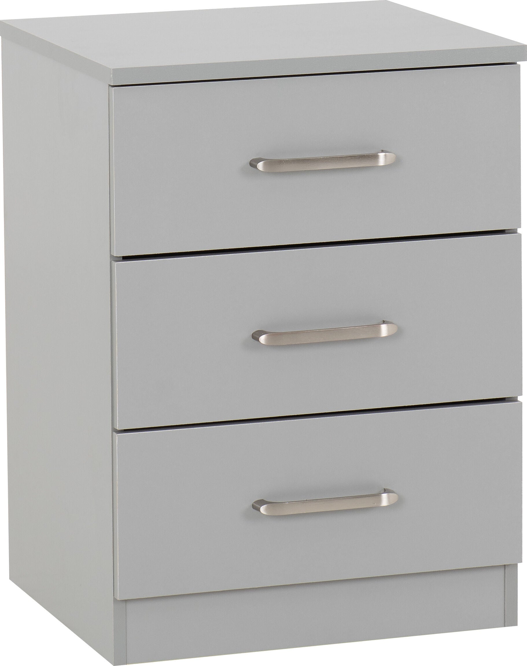 Dakota 3 Door Wardrobe Bedroom Set - Light Grey