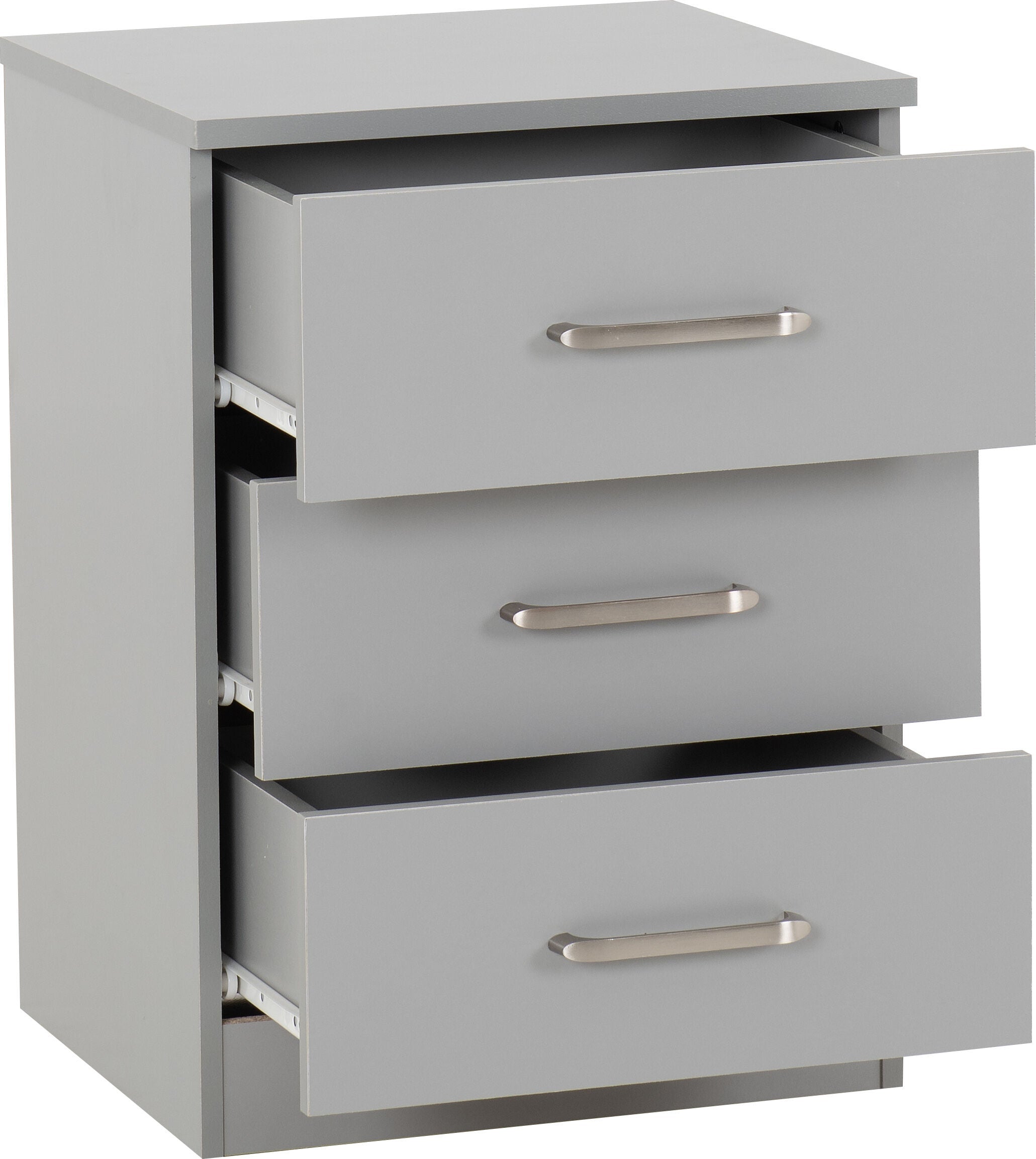 Dakota 3 Door Wardrobe Bedroom Set - Light Grey