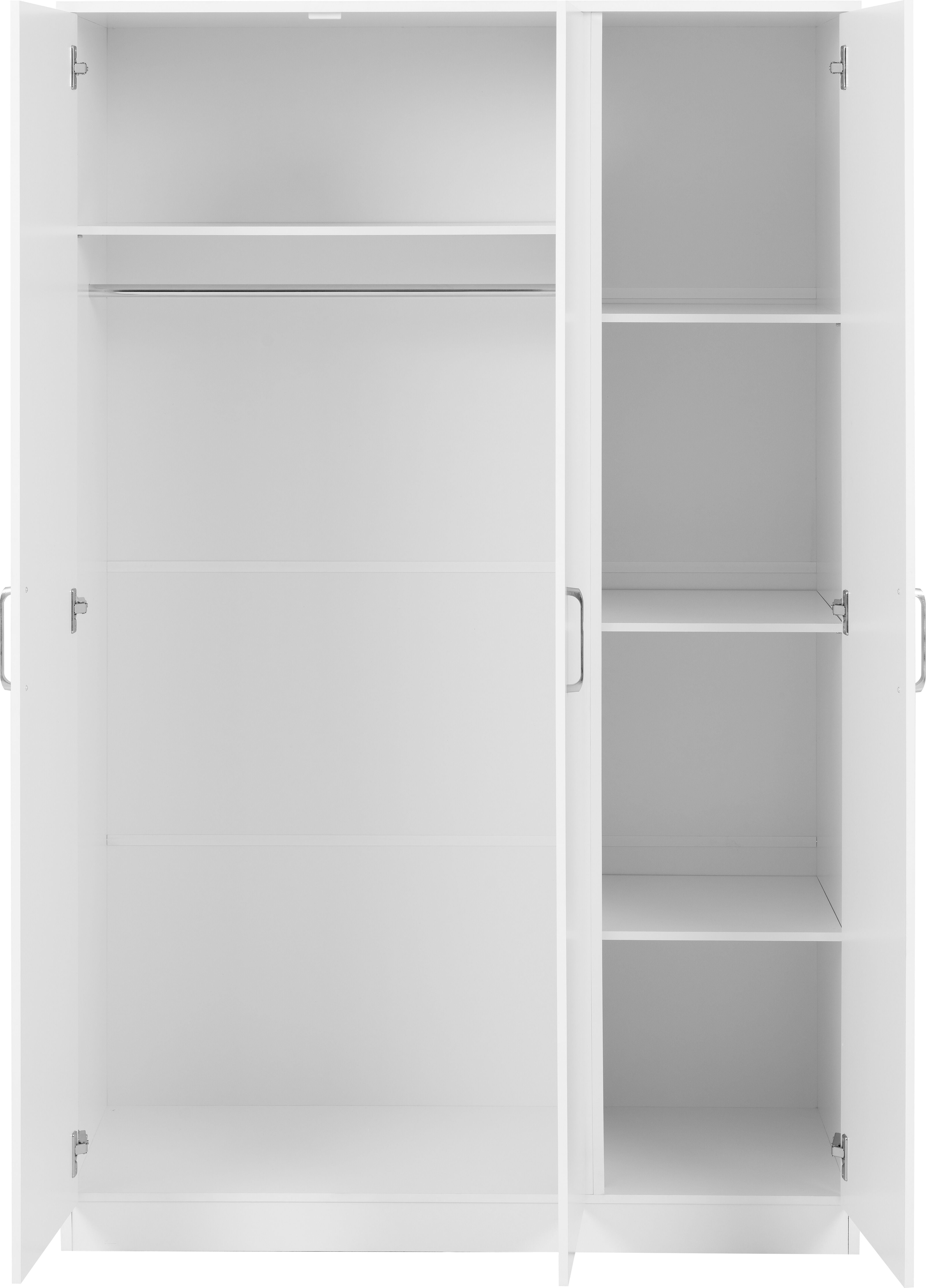 Dakota 3 Door Wardrobe Bedroom Set - White