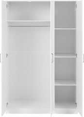 Dakota 3 Door Wardrobe Bedroom Set - White