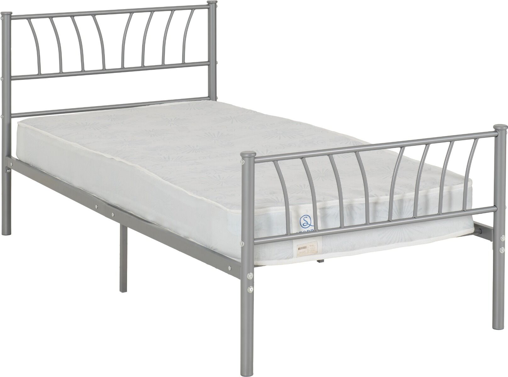 Harlow 3' Bed - Silver