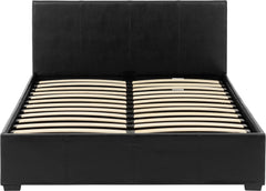 WAVERLEY 4' STORAGE BED - BLACK FAUX LEATHER