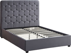 Madison 4'6" Bed - Grey Velvet Fabric