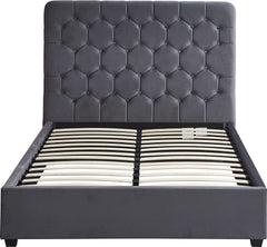 Madison 4'6" Bed - Grey Velvet Fabric