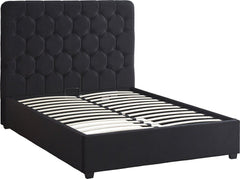 Madison 4'6" Ottoman Bed - Black Velvet Fabric