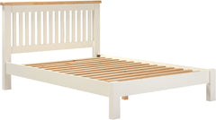 Windsor 4'6" Low End Bed - Ivory/Oak