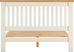 Windsor 4'6" Low End Bed - Ivory/Oak