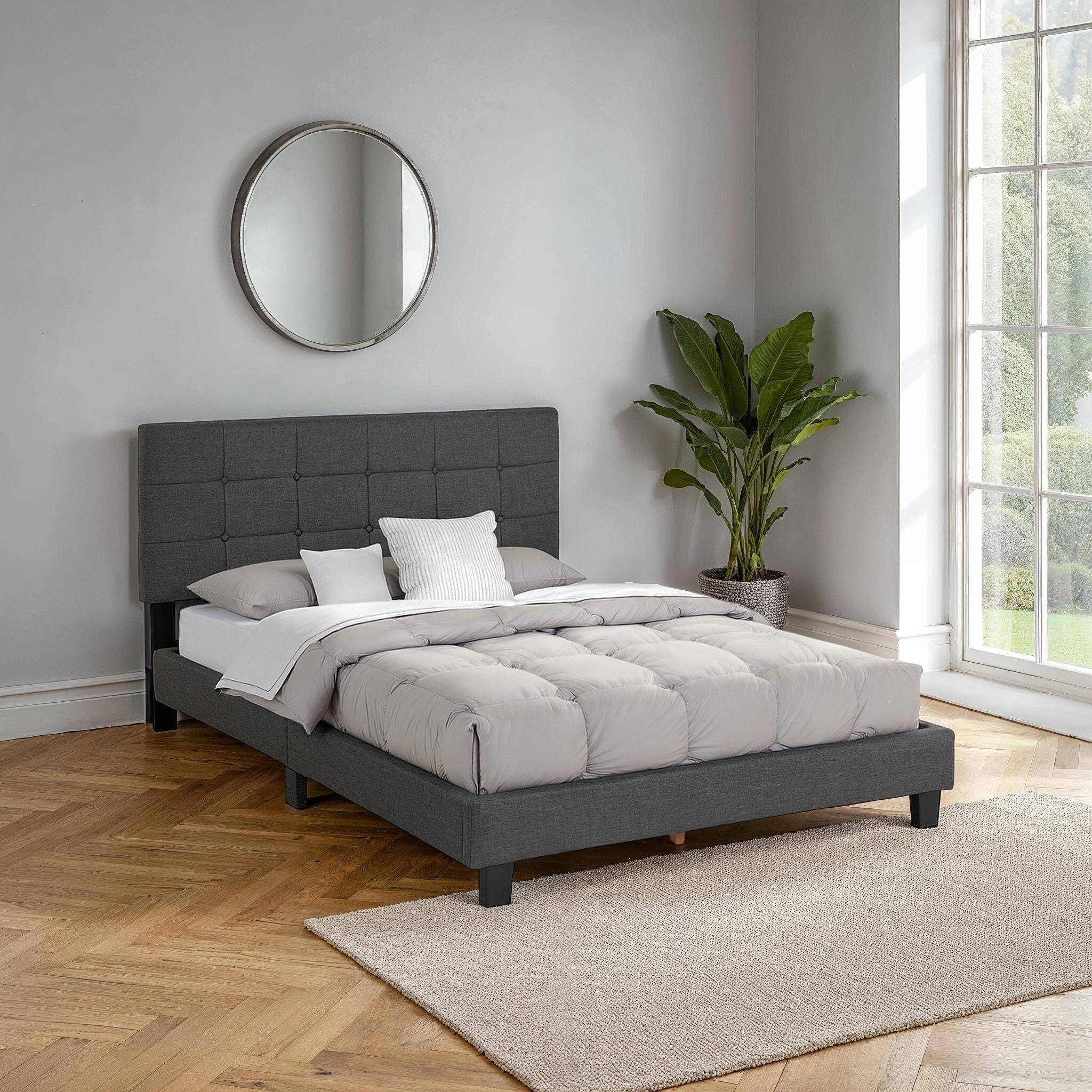 Arran 4'6" Bed - Grey Fabric