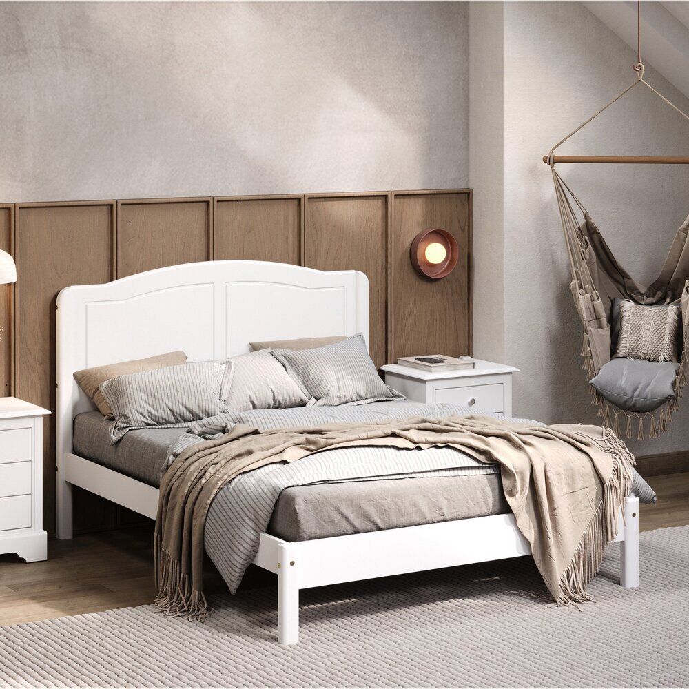Stratford 4'6" Bed - White