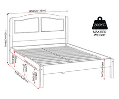 Stratford 4'6" Bed - White