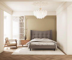 Verona 5' Bed - Brown Fabric