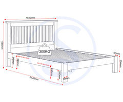 Windsor 5' Low End Bed - Ivory/Oak