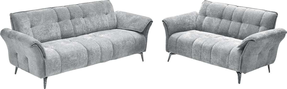 Amalfi 3 AND 2 Seater Sofa Grey Fabric