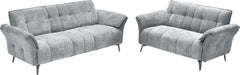 Amalfi 3 AND 2 Seater Sofa Grey Fabric