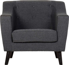 ASHLEY 1 SEATER SOFA - DARK GREY FABRIC Front