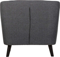 ASHLEY 1 SEATER SOFA - DARK GREY FABRIC back