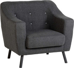 ASHLEY 1 SEATER SOFA - DARK GREY FABRIC
