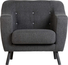 ASHLEY 1 SEATER SOFA - DARK GREY FABRIC 2