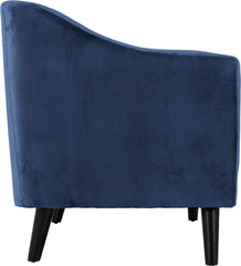 ASHLEY 2 SEATER SOFA - BLUE VELVET FABRIC