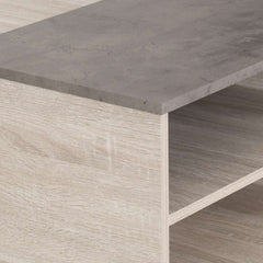 ASPEN COFFEE TABLE - WHITE OAK/STONE EFFECT
