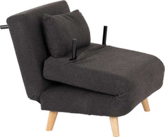 Astoria Chair Bed - GREY BOUCLE FABRIC