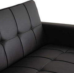 Astoria Sofa Bed - BLACK FAUX LEATHER