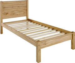 Barton 3' Single Bed - Waxed Pine Wood