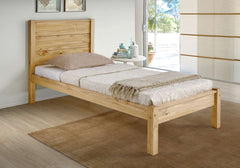 Barton 3' Single Bed - Waxed Pine Wood