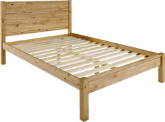 Barton 5' King Sized Bed - - Waxed Pine Wood