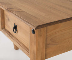 BUDGET MEXICAN STUDY DESK - DISTRESSED WAXED PINE