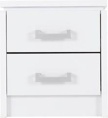 CHARLES 2 DRAWER BEDSIDE - WHITE