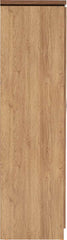 CHARLES 3 DOOR ALL HANGING WARDROBE - OAK EFFECT VENEER WITH WALNUT TRIM
