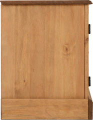 CORONA 2 DOOR FLAT SCREEN TV UNIT - DISTRESSED WAXED PINE