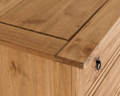 CORONA 3 DRAWER CHEST - DISTRESSED WAXED PINE