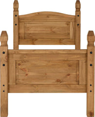 CORONA 3' BED HIGH FOOT END - DISTRESSED WAXED PINE