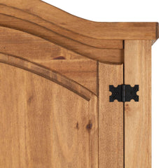 CORONA 4 DOOR WARDROBE - DISTRESSED WAXED PINE