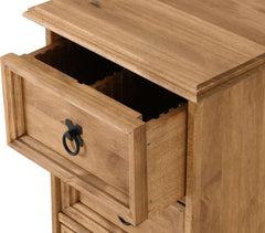 CORONA 4 DRAWER CD CHEST - DISTRESSED WAXED PINE