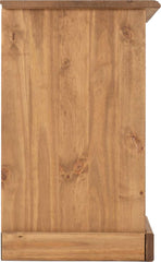 CORONA 4 DRAWER DRESSING TABLE - DISTRESSED WAXED PINE