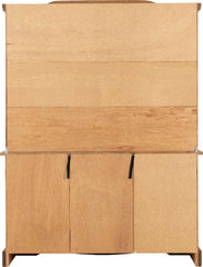 CORONA 4'6" BUFFET HUTCH - DISTRESSED WAXED PINE/CLEAR GLASS