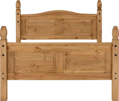 CORONA 4'6" BED HIGH FOOT END - DISTRESSED WAXED PINE