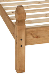 CORONA 4'6" BED LOW FOOT END - DISTRESSED WAXED PINE