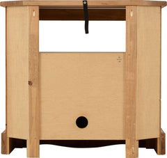 CORONA CORNER TV CABINET - DISTRESSED WAXED PINE