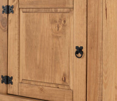 CORONA CORNER UNIT - DISTRESSED WAXED PINE