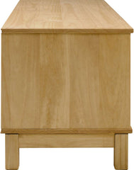 CORONA RATTAN 1 DOOR 1 DRAWER TV UNIT - DISTRESSED WAX PINE/RATTAN EFFECT