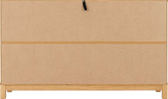 CORONA RATTAN 2 DOOR 2 DRAWER SIDEBOARD - DISTRESSED WAX PINE/RATTAN EFFECT