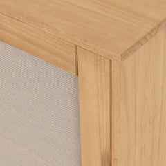 CORONA RATTAN 2 DOOR 2 DRAWER SIDEBOARD - DISTRESSED WAX PINE/RATTAN EFFECT