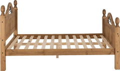 CORONA 5' BED HIGH FOOT END - DISTRESSED WAXED PINE