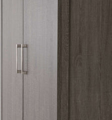 LISBON 2 DOOR WARDROBE - BLACK WOOD GRAIN