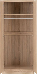 MALVERN 2 DOOR WARDROBE - SONOMA OAK EFFECT